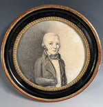 Fine French Revolutionary Era Pencil Portrait of César Ledoux, c. 1795, Incroyables et Merveilleux