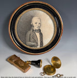 Fine French Revolutionary Era Pencil Portrait of César Ledoux, c. 1795, Incroyables et Merveilleux