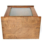 Antique Edwardian Era Oak & Beveled Glass 1.5" Pipe Cabinet, Smoker's Chest, Royal Doulton Tobacco Jar