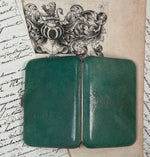 Super Fine Shagreen and .800 Silver Antique Cheroot Case, c. 1920 with Gold Vermeil Interior