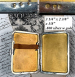 Super Fine Shagreen and .800 Silver Antique Cheroot Case, c. 1920 with Gold Vermeil Interior