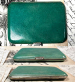 Super Fine Shagreen and .800 Silver Antique Cheroot Case, c. 1920 with Gold Vermeil Interior