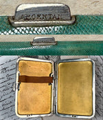 Super Fine Shagreen and .800 Silver Antique Cheroot Case, c. 1920 with Gold Vermeil Interior