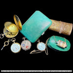 Super Fine Shagreen and .800 Silver Antique Cheroot Case, c. 1920 with Gold Vermeil Interior