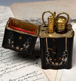 Rare Fine French 18th to early 19th Century Sewing Etui, Nécessaire, Palais Royal 18k Gold Silver Inlay, Perfume