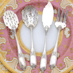 Fine Antique French Sterling Silver 4pc Hors d'Oeuvre Serving Set, Empire Style Torch & Quiver