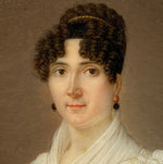RARE c.180-1810 French Empire Portrait Miniature, a Beauty in Tiara, fine Shagreen Case,
