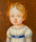 Antique French Portrait Miniature of a Red-Haired Child, French Empire, c.1810