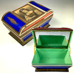Antique French Chocolatier's Presentation Box, Glass and Paper, c.1810-30, Confectioner