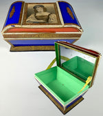 Antique French Chocolatier's Presentation Box, Glass and Paper, c.1810-30, Confectioner