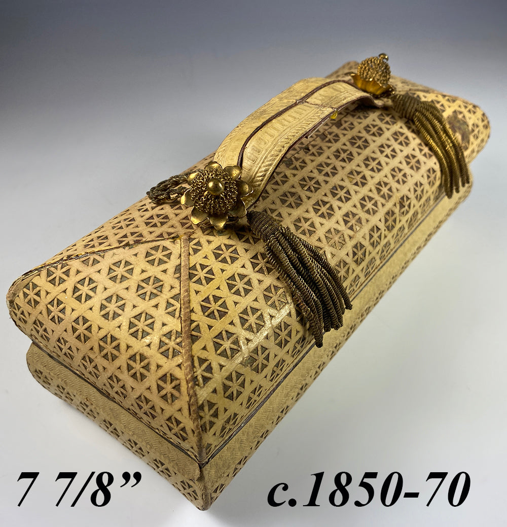 Antique French Napoleon III Era Chocolatier's or Confectioner's Presentation Box, c.1850-70s, Collumbat Confiseur