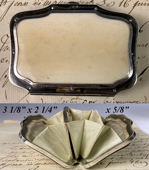 Fine Antique French Silver and Ivory Coin Purse, c.1850-90 Excellent Throughout