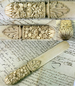 Antique Hand Carved Ivory Paper Knife c.1820-50, Dieppe, France - Letter Opener