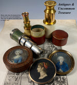 Antique 3-Draw c.1780-1800 French Opera Glass, Telescope in Case, Vernis Martin
