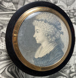 Antique c.1780s French 18k Gold Mat Tortoise Shell Snuff, Portait Miniature Drawing, Marie-Antoinette