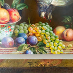 Fine Antique French 24" x 20" Oil Painting on Canvas, Still Life, Nature Morte, Artist Signed