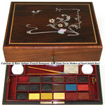 Fab Antique French Bourgeois Aine Painter's Box, Watercolor Set, Art Nouveau