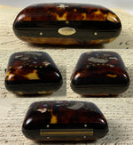 Fine Antique French Tortoise Shell Coin Purse, Mother of Pearl and Silver Pique, Inlay, Napoleon III