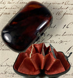 Superb Little Antique Coin Purse, Tortoise Shell, Silk Interior in Excellent Condition, French