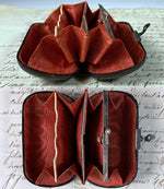 Superb Little Antique Coin Purse, Tortoise Shell, Silk Interior in Excellent Condition, French