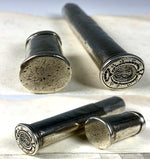 Antique c.1700s Etui à Cire, French Silver Wax Seal, Sceau and Case for Sealing Wax