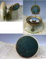 Antique French Eglomise Grand Tour Souvenir Pocket Watch Stand, Saint-Sulpice, PARIS