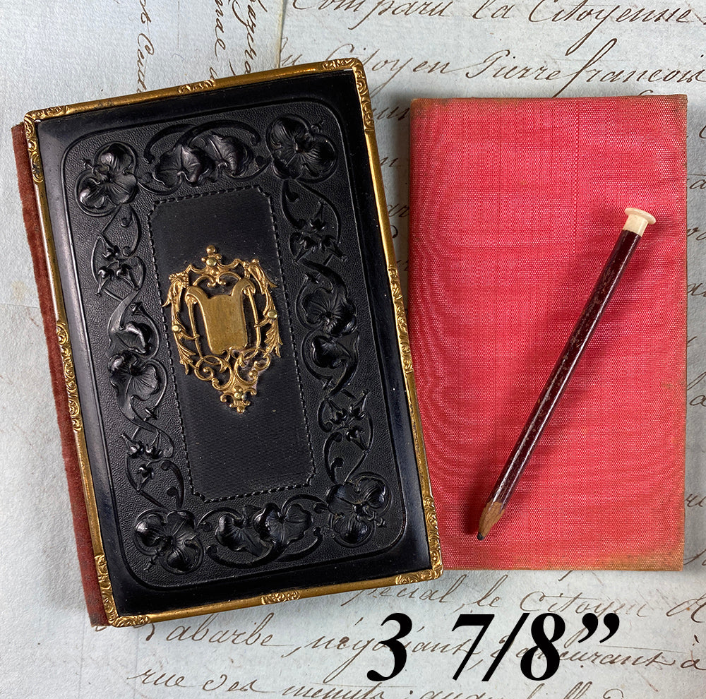 Antique French Aide d' Memoire in Fine Tortoise Shell, c. 1850 - Tortoiseshell Necessaire, Etui, Card Case