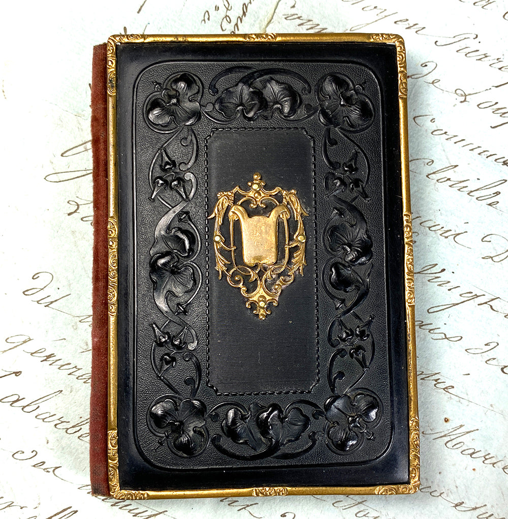 Antique French Aide d' Memoire in Fine Tortoise Shell, c. 1850 - Tortoiseshell Necessaire, Etui, Card Case