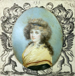 Superb Antique French or Possibly English Portrait Miniature, 18th Century, Georgian Beauty