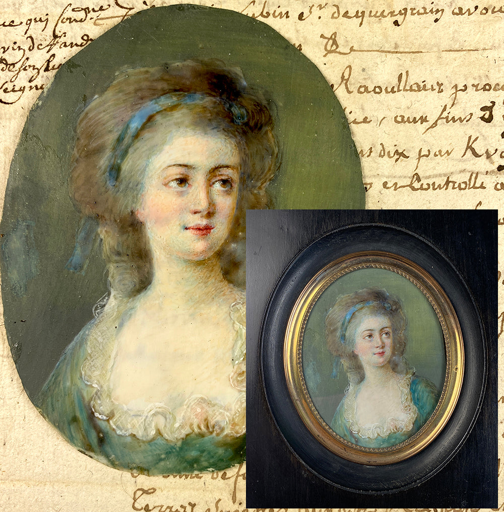 Superb Antique Portrait Miniature of Countesse Sophie Potecka, (1760-1822) after Famous Portrait.