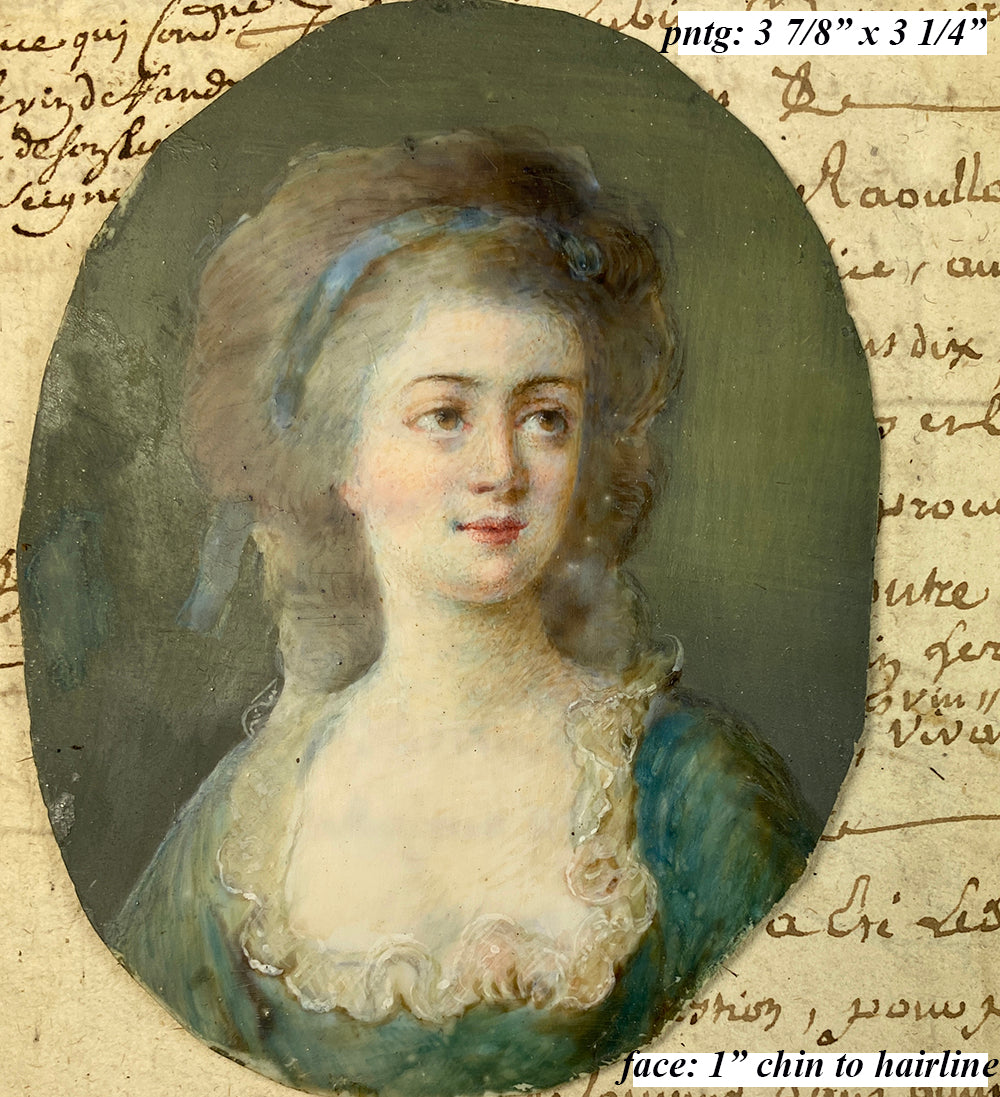 Superb Antique Portrait Miniature of Countesse Sophie Potecka, (1760-1822) after Famous Portrait.