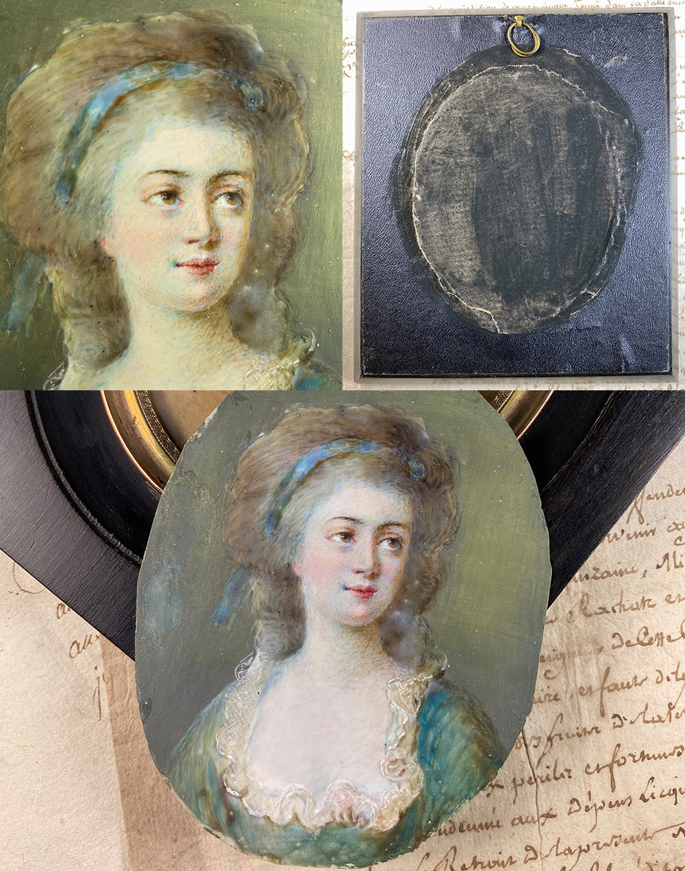 Superb Antique Portrait Miniature of Countesse Sophie Potecka, (1760-1822) after Famous Portrait.