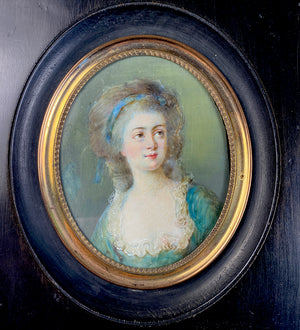 Superb Antique Portrait Miniature of Countesse Sophie Potecka, (1760-1822) after Famous Portrait.