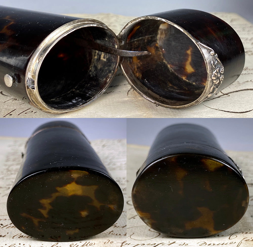 Antique Tortoise Shell and Silver Cigar or Spectacles or Perfume Flask –  Antiques & Uncommon Treasure