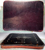 RARE Antique c.1850s French Tortoise Shell and Sterling Silver Folio, Blotter, Stationery Box, 12" x 9"