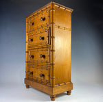 Antique 16.5" Tall French Bamboo Chest of Drawers, Doll Furniture or Apprentice Project
