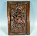 Antique French Hand Carved Wood Plaques, Signed by Artist "DAUDE", Art & Music Themes