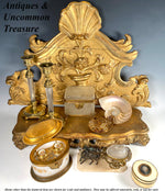 Antique French Hand Carved Gilded 24.5" Wood Pediment, Top for a Mirror or Frame or Doorway