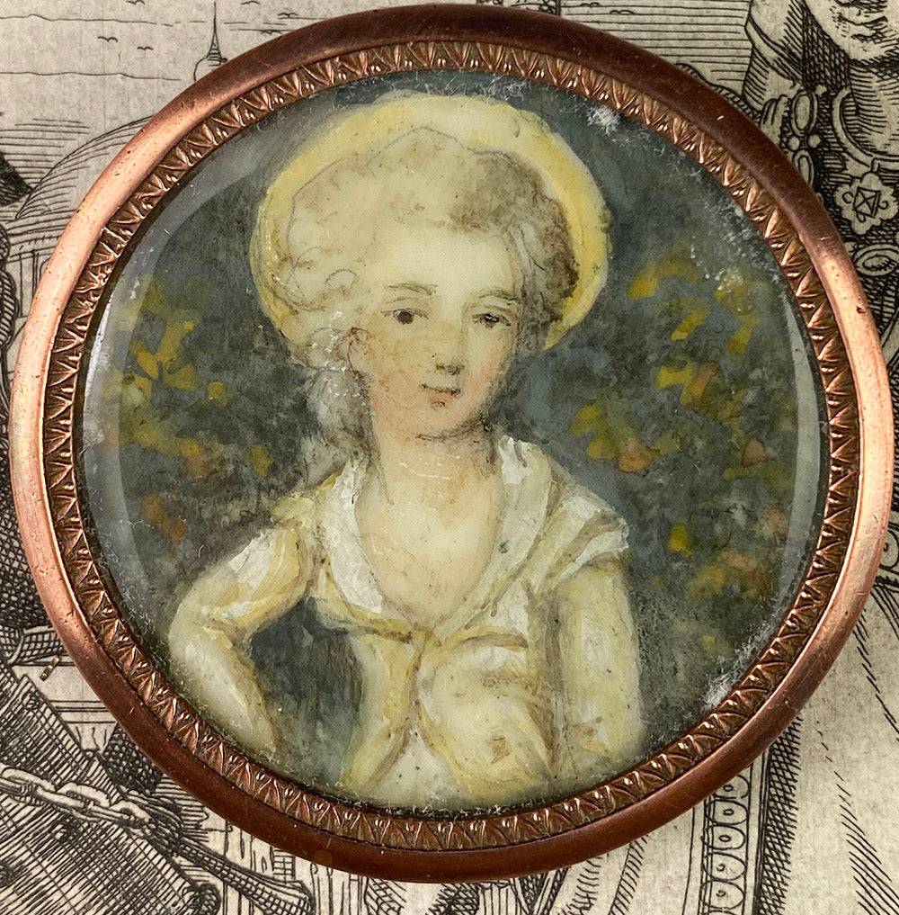 RARE Beauty Superb c.1800 Antique French Portrait Miniature, 3/4 Pose –  Antiques & Uncommon Treasure