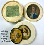RARE 18th Century French Revolution Military Snuff or Patch Box, Portrait Miniature