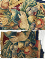Fine Antique French c.1600s Aubusson Tapestry Panel Set of 4 for Pillow Projects, 17th Century