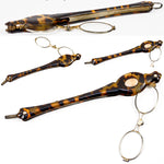 Antique French Tortoise Shell & 18k Gold Lorgnette c. 1820- 50, Complete