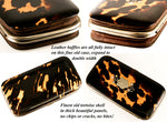 Fine Quality Antique French Faux Tortoise Shell Cigar or Spectacles Case, Silk Interior