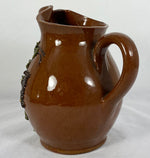 Antique French Savoie Pottery "Pichet Parlant" Talking Pitcher, Cafe or Wine in Galzed Pottery
