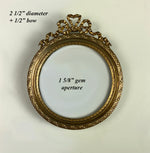 Antique Petit French Dore Bronze Gem Frame, Photo or Miniature, 2nd Empire