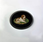 Antique Italy Grand Tour Micro Mosaic of King Charles Spaniel, Dog, Unmounted 32mm x 26mm