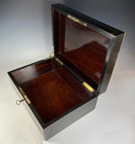 Antique French Napoleon III Era 10.75" x 7.75" Table Box, Maison Vervelle, Paris, Monogram C L