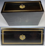 Antique French Napoleon III Era 10.75" x 7.75" Table Box, Maison Vervelle, Paris, Monogram C L