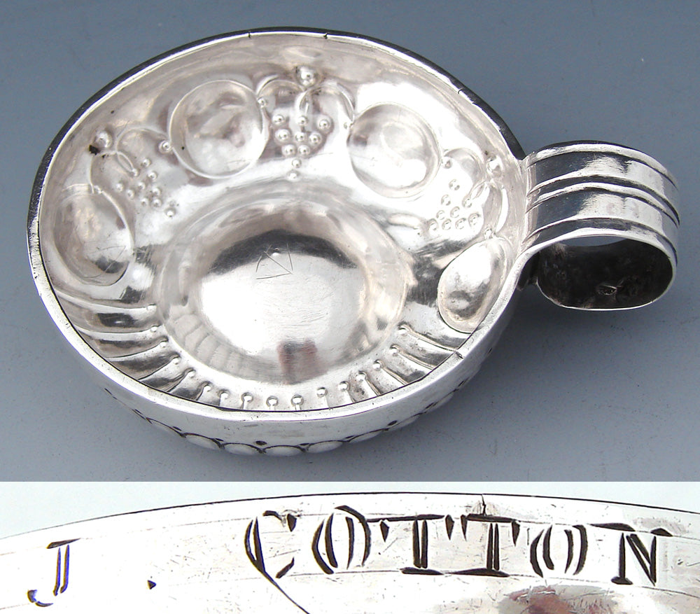 Dainty Antique French .800 Silver “Tastevin" or Wine Tasting Cup, 1819-1838, 24gm