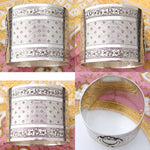 Gorgeous Antique French Sterling Silver Napkin Ring, Grand Tour Dieppe Souvenir